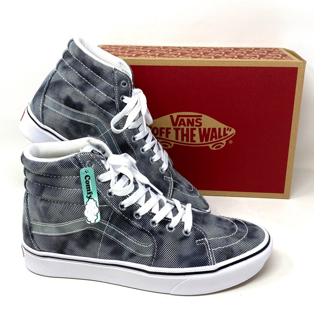 💖MEGA SALE💖VANS Comfycush SK8-HI In Bloom Grey Women’s Canvas VN0A3WMBB1T - Picture 2 of 10